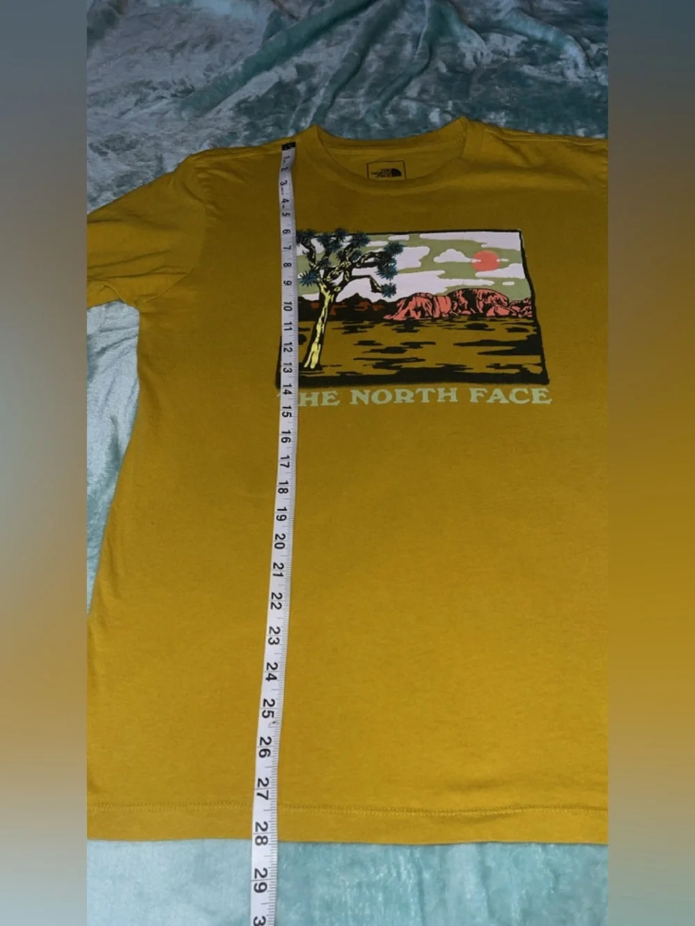 The North Face GI Graphic Tee Men’s Medium Mustard Yellow Joshua Tree Desert